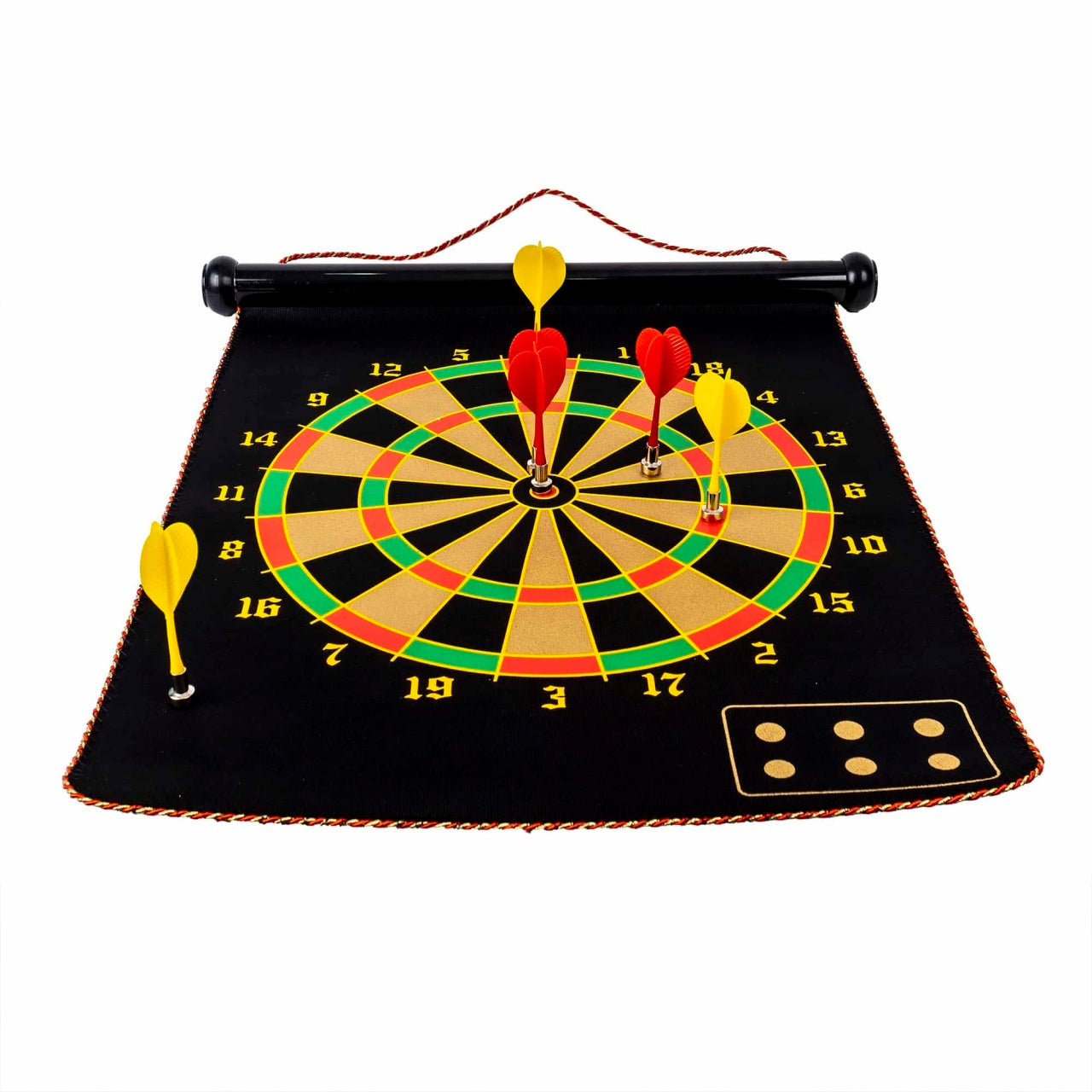 Joc darts magnetic SAFETY cu 6 sageti, tabla 46x38 cm, joc dublu