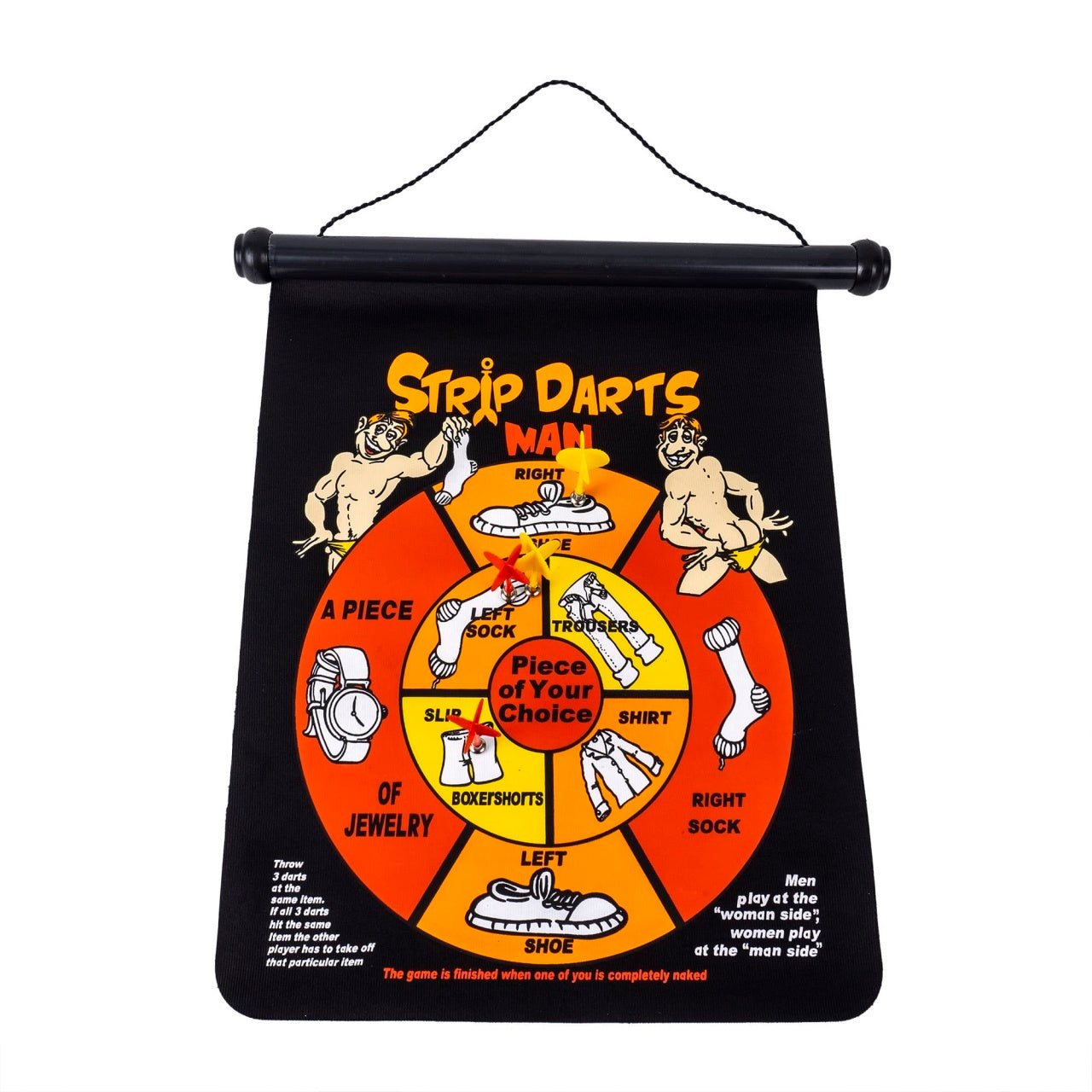 Joc darts magnetic STRIP cu 4 sageti, tabla 46x36 cm, sigur pentru copii