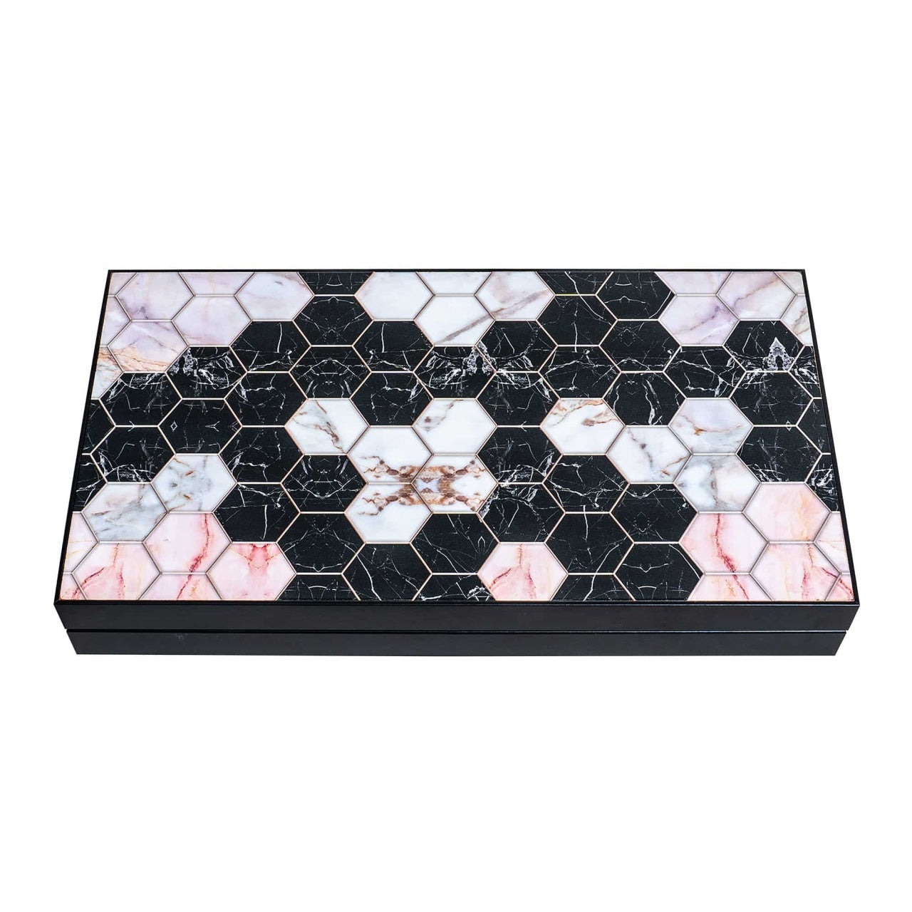 Joc de table din lemn lacuit, cutie 49x58 cm, pentru 2 jucatori
