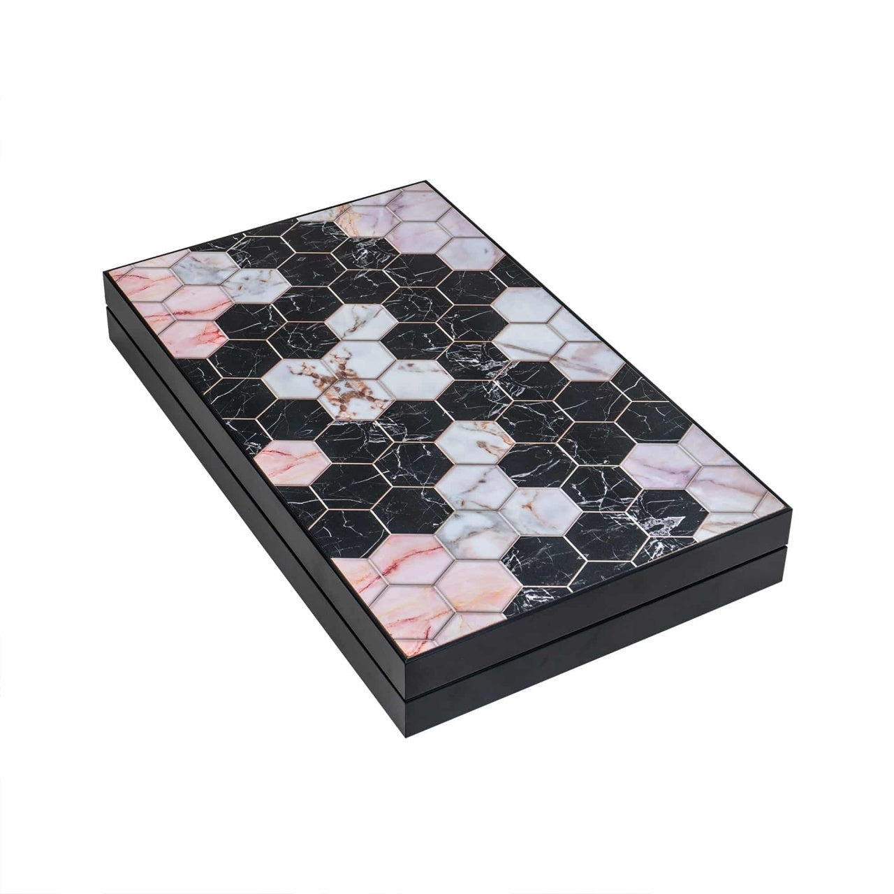 Joc de table din lemn lacuit, cutie 49x58 cm, pentru 2 jucatori