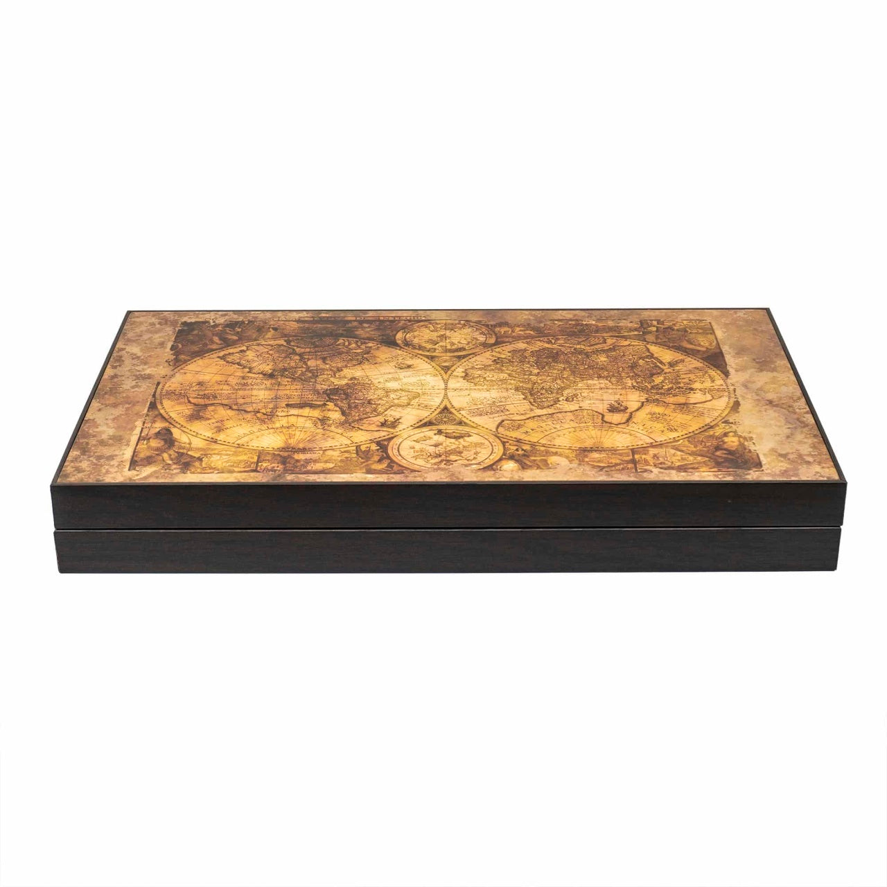 Joc de table din lemn lacuit, model glob lucios, 48x58 cm