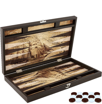 Joc de table din piele ecologica, model PIRATE SHIP, dimensiuni 58x48 cm