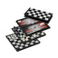 Joc FOXMAG24, 3 in 1, sah, table si dame, dimensiune 30cm, magnetic, alb/negru