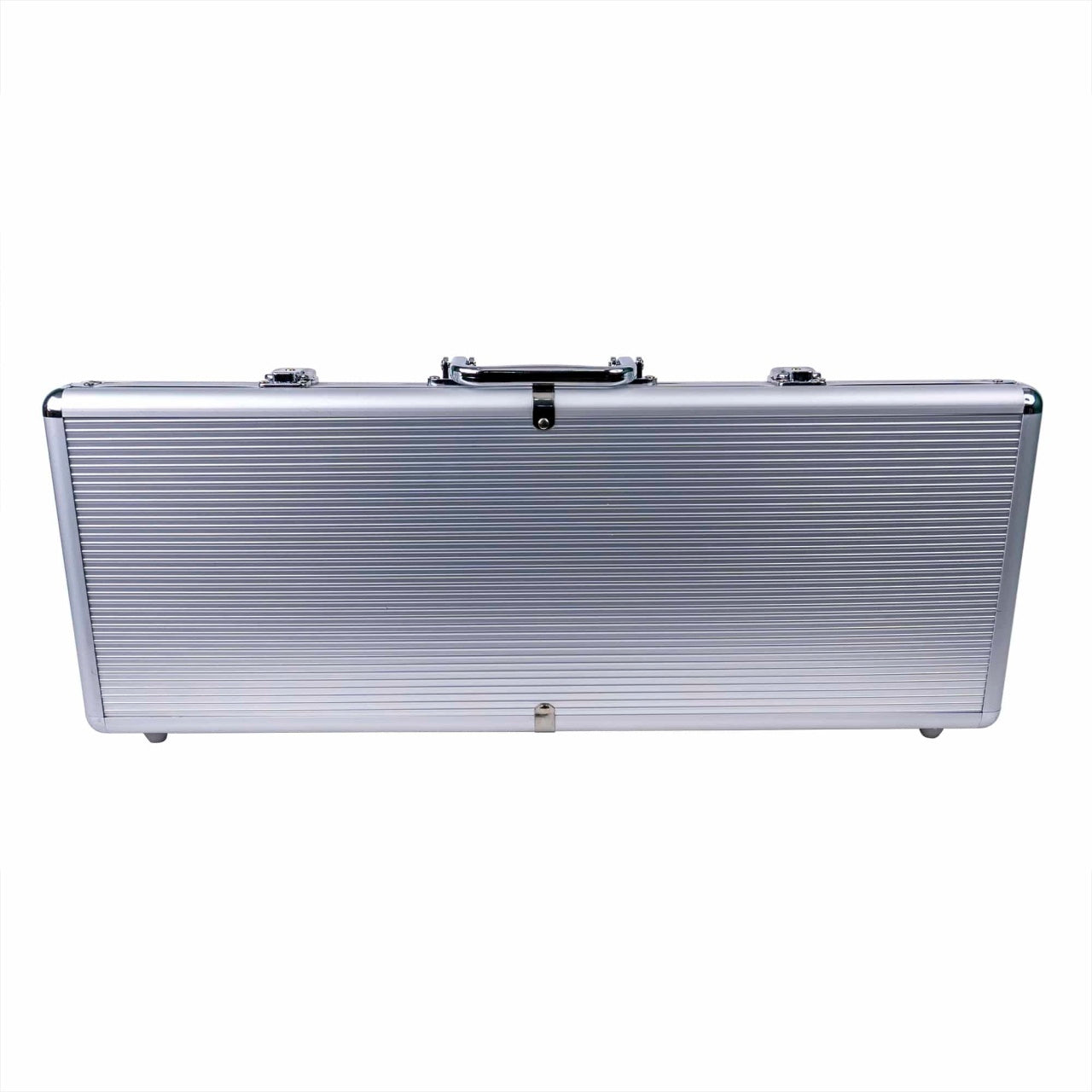 Joc poker cu 500 jetoane si servieta aluminiu, set complet pentru jocuri de carti