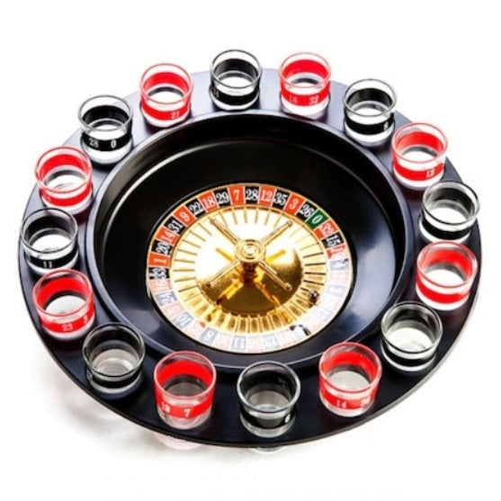 Joc Ruleta cu Shot-uri FOXMAG24, cu 16 pahare sticla rosu si negru
