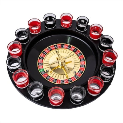 Joc Ruleta FOXMAG24 cu 16 pahare de shot, rosu