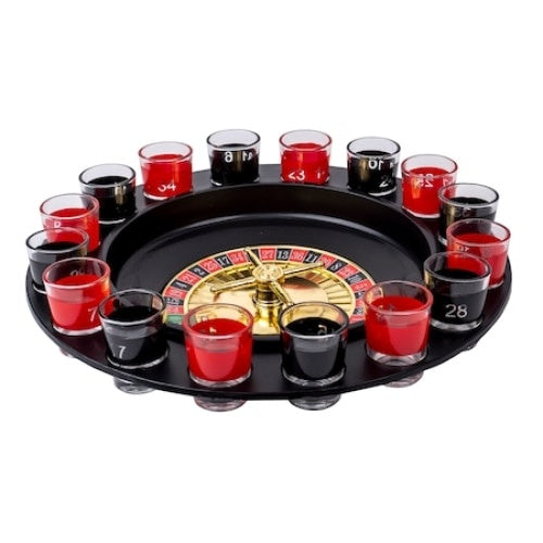 Joc Ruleta FOXMAG24 cu 16 pahare de shot, rosu