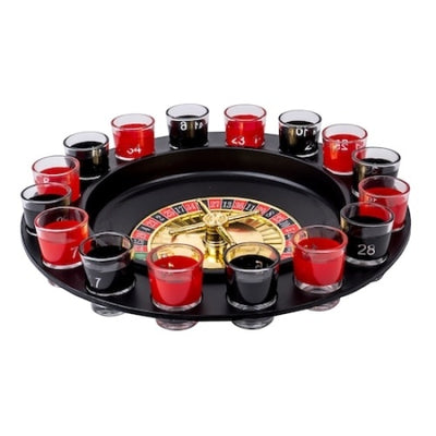 Joc Ruleta FOXMAG24 cu 16 pahare de shot, rosu
