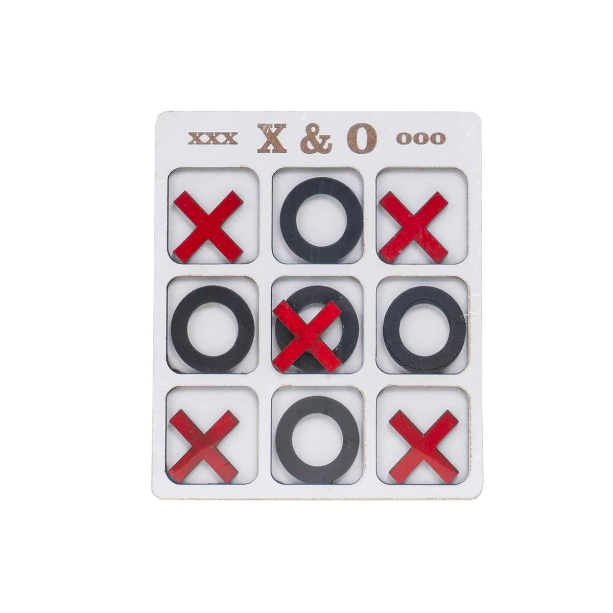 Joc X si 0 din lemn, dimensiuni 13x11.5 cm, pentru copii si adulti