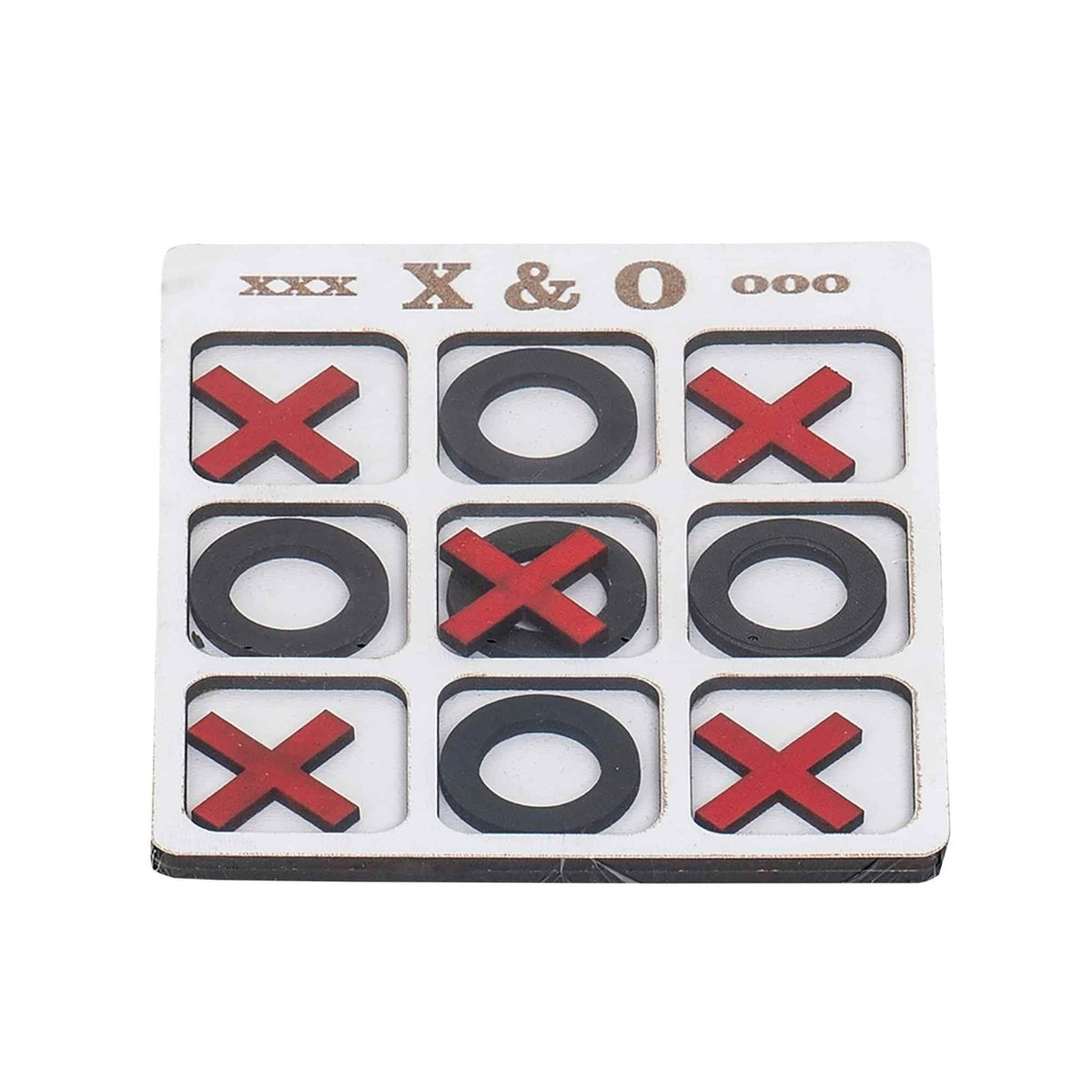 Joc X si 0 din lemn, dimensiuni 13x11.5 cm, pentru copii si adulti