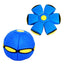Jucarie 2 in 1, minge si disc, convertibila, 2 moduri de joaca, dimensiune 23 cm, albastru