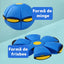 Jucarie 2 in 1, minge si disc, convertibila, 2 moduri de joaca, dimensiune 23 cm, albastru