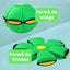 Jucarie 2 in 1, minge si disc, convertibila, 2 moduri de joaca, dimensiune 23 cm, verde