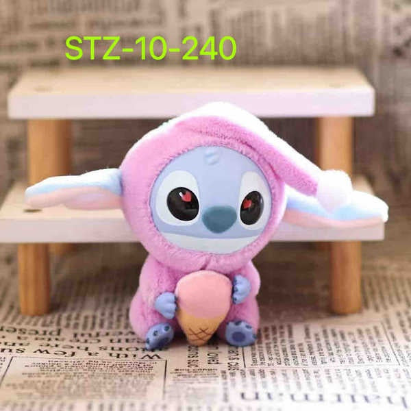 Jucarie de plus Stitch, 15cm, roz, cutie surpriza, figura aleatorie