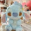 Jucarie din plus, mascota Stitch Albastru cu caciula, Personaj din Lilo&Stitch, 30 cm