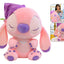 Jucarie din plus, mascota Stitch roz cu caciula, Personaj din Lilo&Stitch, 40 cm