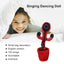 Jucarie interactiva de plus, FOXMAG24, soldatul cerc Squid Game, vorbeste, imita si danseaza, cu incarcare USB, rosu/negru