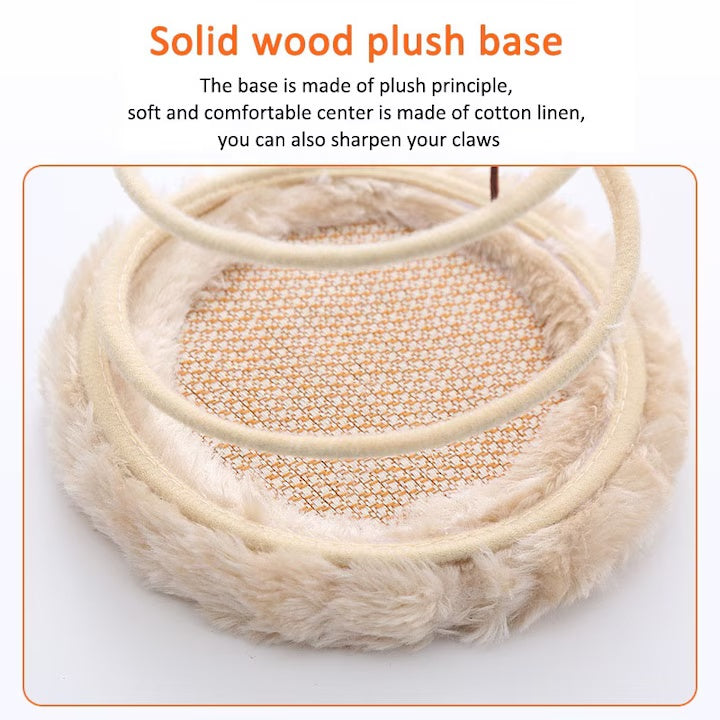 Jucarie interactiva pentru pisici, cu soricel sau peste de plus selectate aleator, arc spiralat elastic si disc din in