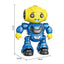 Jucarie interactiva robot inteligent cu telecomanda, functii multiple, lumini LED, melodii si dansuri, 22 cm x 16 cm x 9 cm, albastru