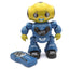 Jucarie interactiva robot inteligent cu telecomanda, functii multiple, lumini LED, melodii si dansuri, 22 cm x 16 cm x 9 cm, albastru