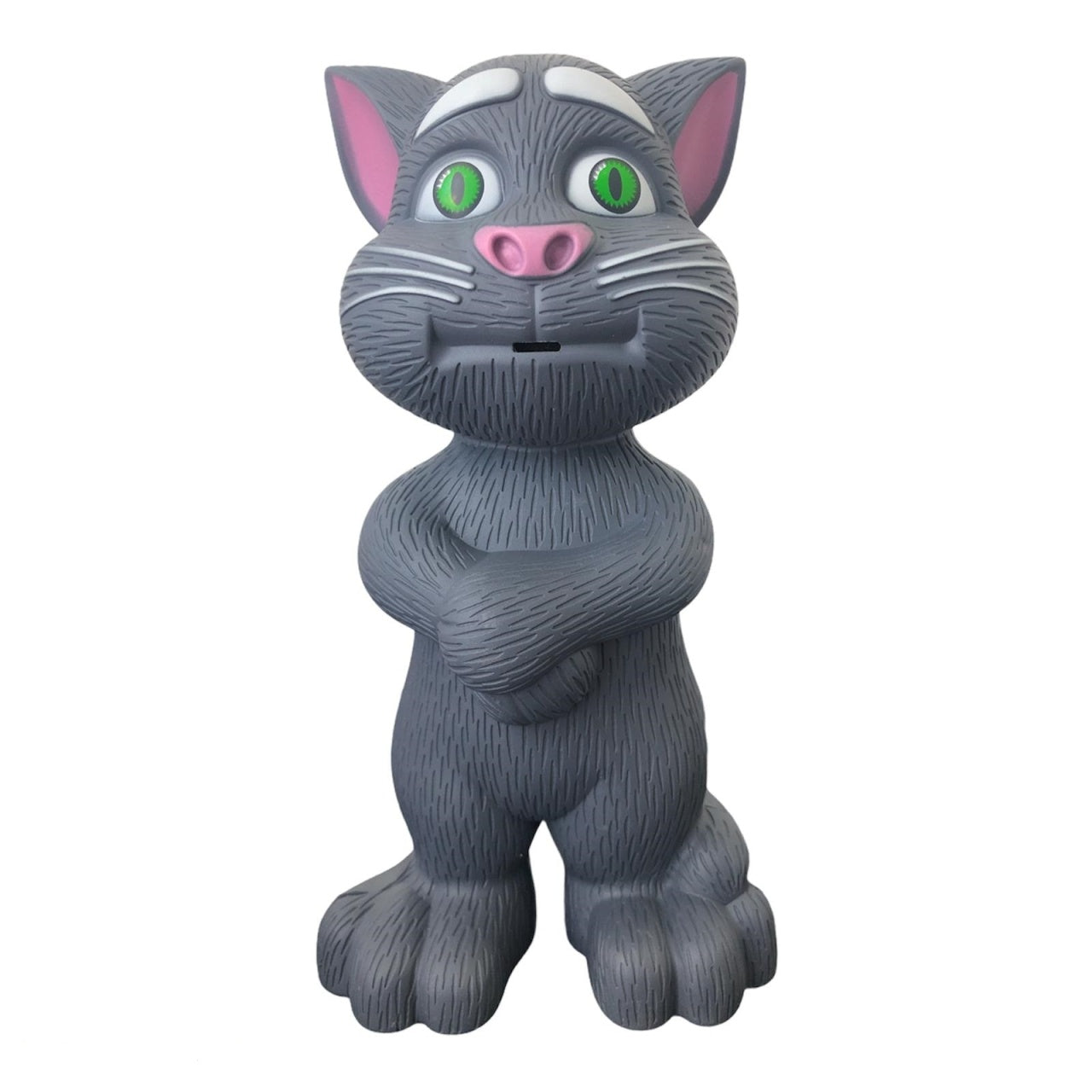 Jucarie Pisica Talking Tom, Interactiva, Functii Tactile, Inregistrare, Vorbire, Cantece, Povesti, Gri, 20cm