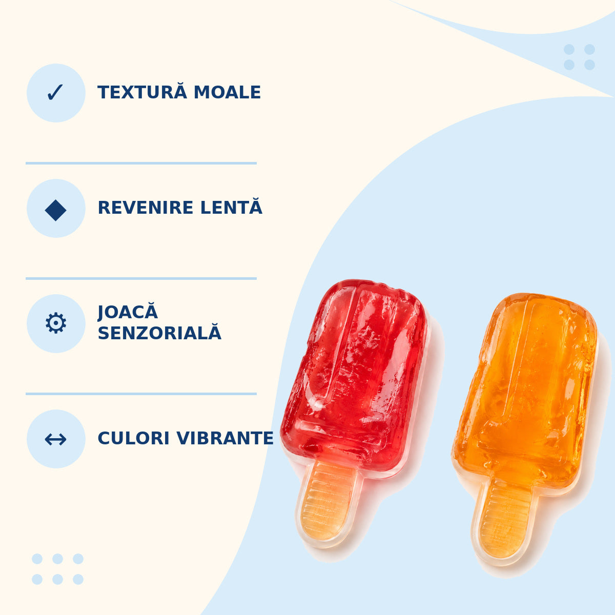 Jucărie Squishy Tip Acadea, Modele și Culori Asortate – caracteristici