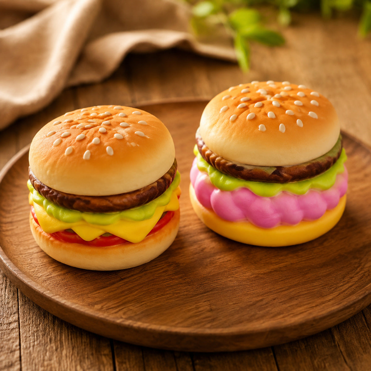 Jucărie Squishy Tip Burger, Modele Asortate – imagine 2