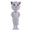 Jucarie Talking Angela Foxmag24, pisica inteligenta vorbitoare, alba, 25 cm