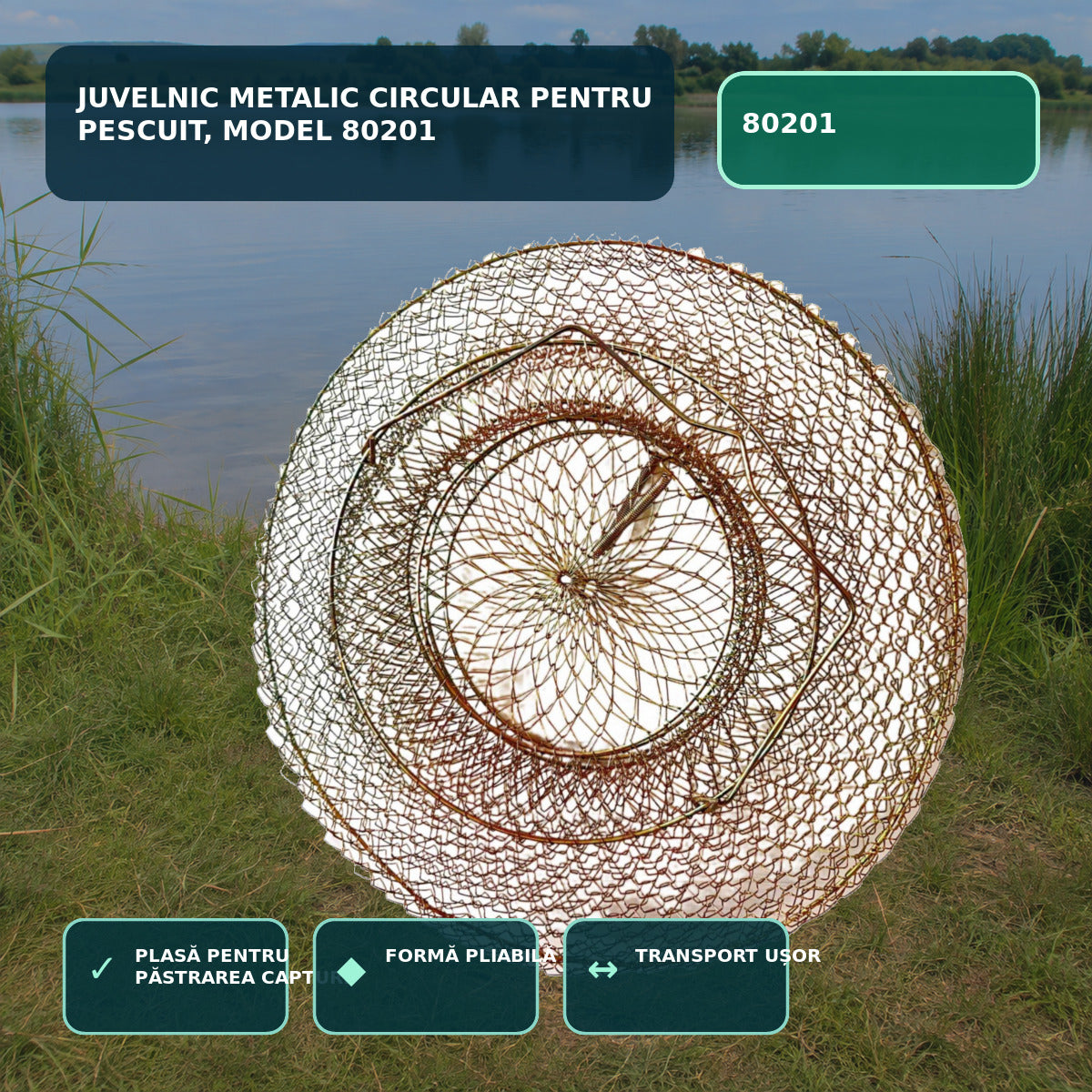Juvelnic Metalic Circular pentru Pescuit, Model 80201 – imagine principală