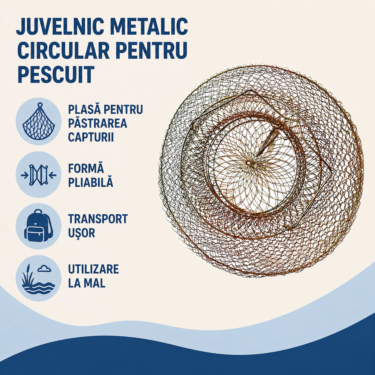 Juvelnic Metalic Circular pentru Pescuit, Model 80201 – caracteristici