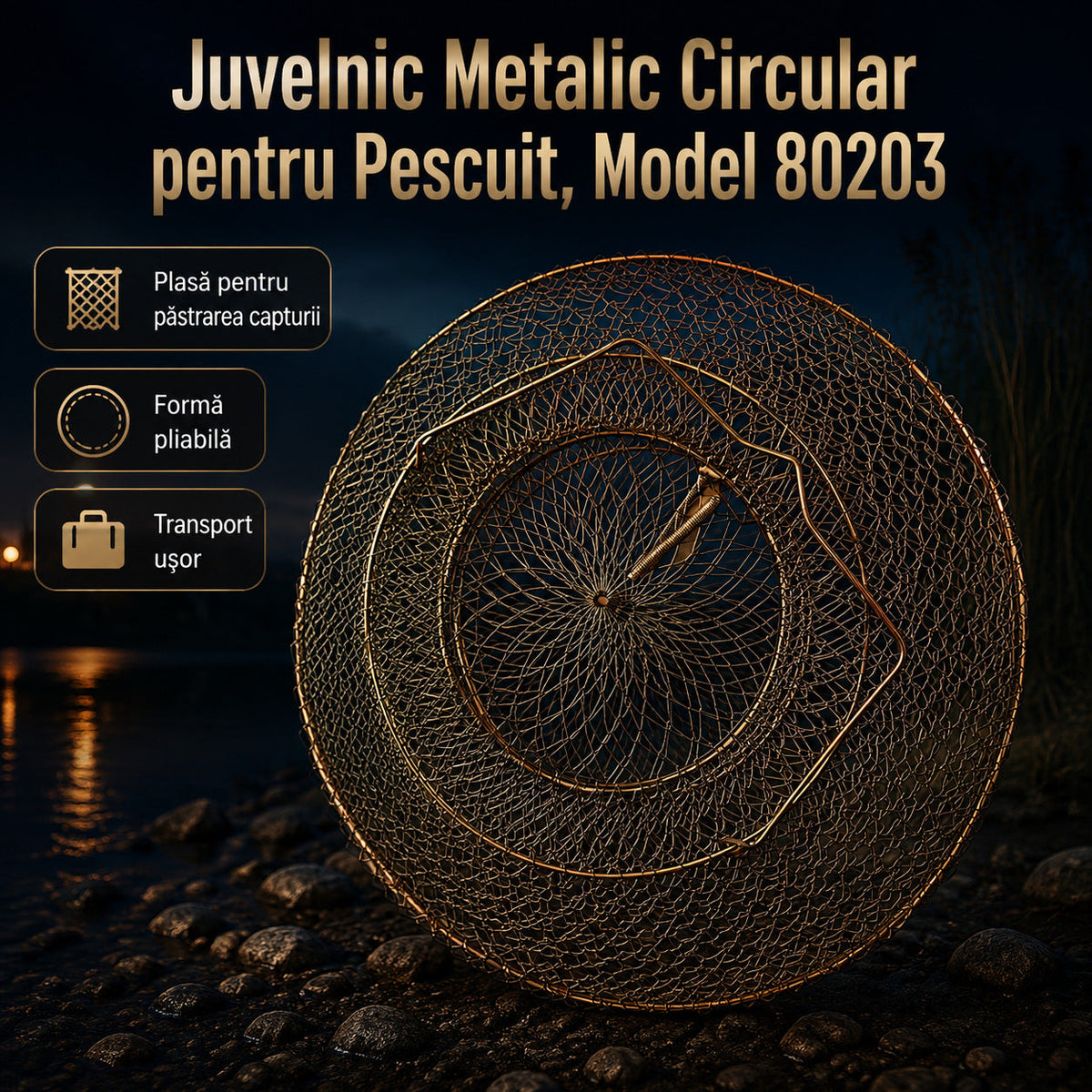 Juvelnic Metalic Circular pentru Pescuit, Model 80203 – imagine principală promoțională