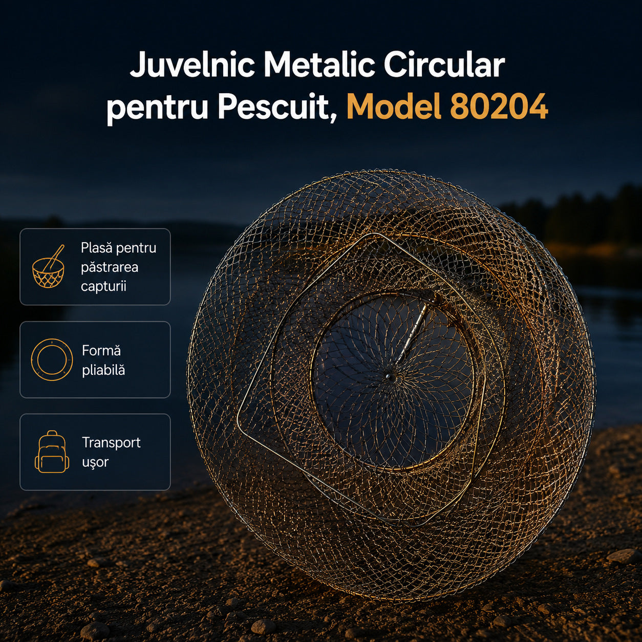Juvelnic Metalic Circular pentru Pescuit, Model 80204 – imagine principală