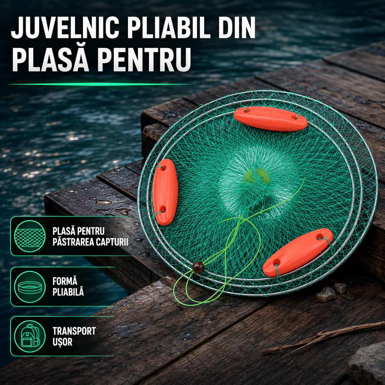 Juvelnic Pliabil din Plasă pentru Pescuit, Model 80101 – imagine principală