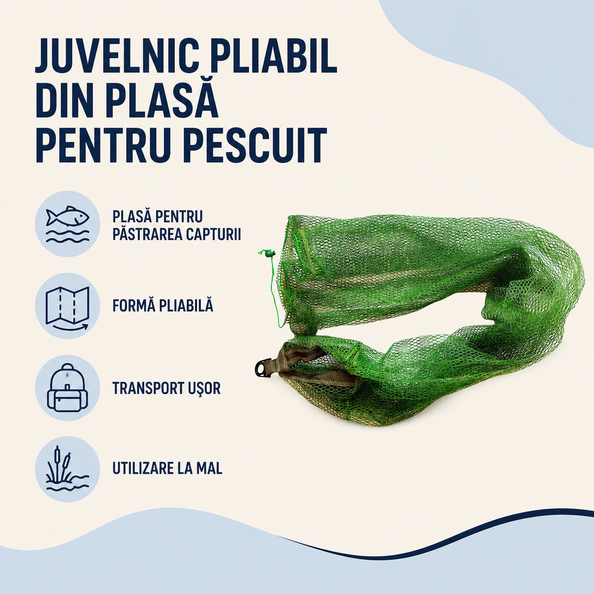 Juvelnic Pliabil din Plasă pentru Pescuit, Model 80401 – caracteristici și beneficii