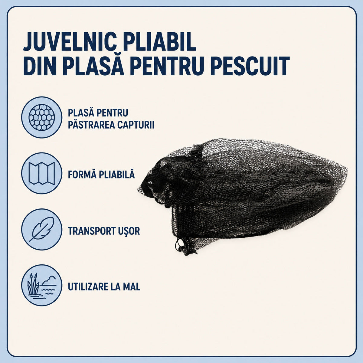 Juvelnic Pliabil din Plasă pentru Pescuit, Model 80403 – caracteristici și beneficii