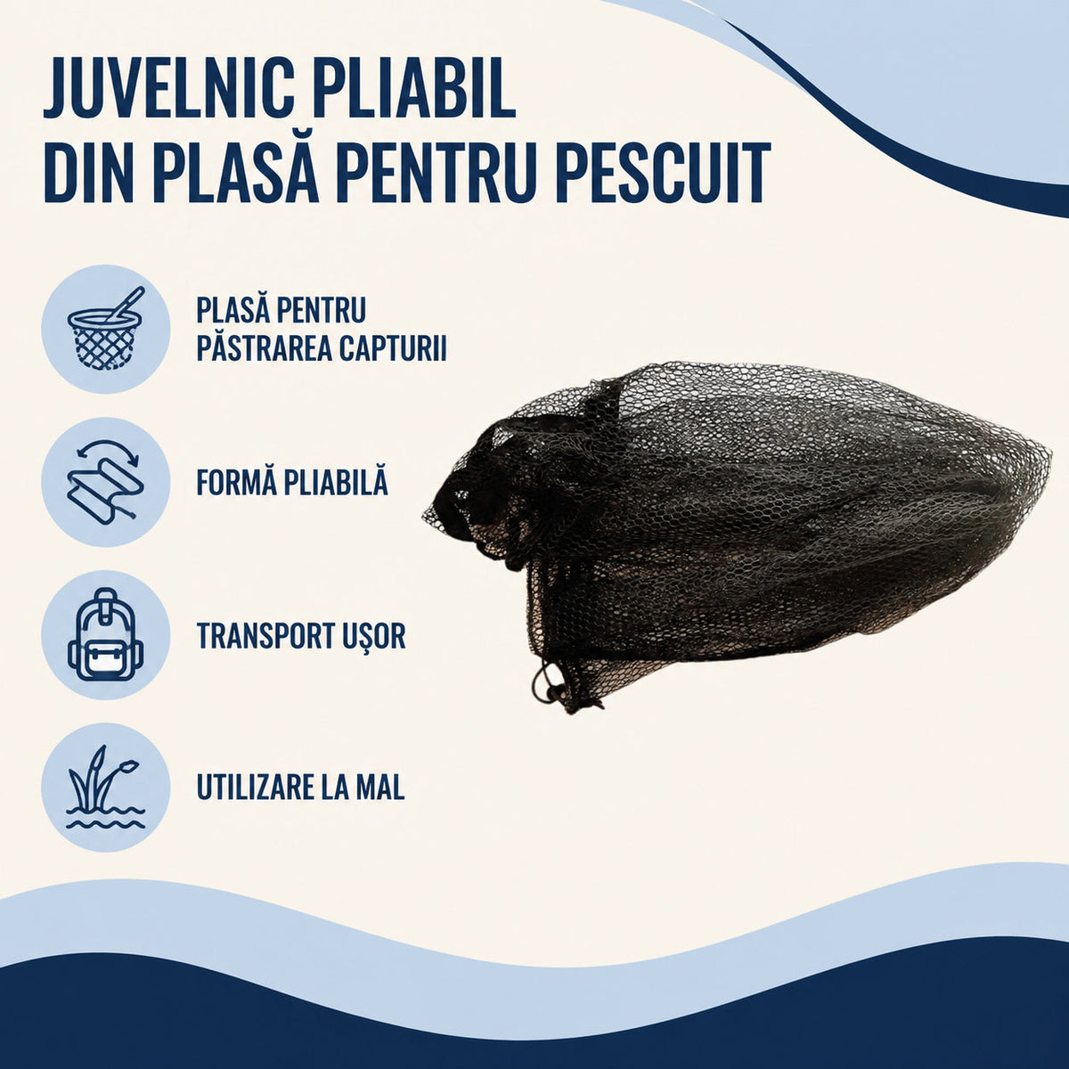 Juvelnic Pliabil din Plasă pentru Pescuit, Model 80405 – caracteristici și beneficii
