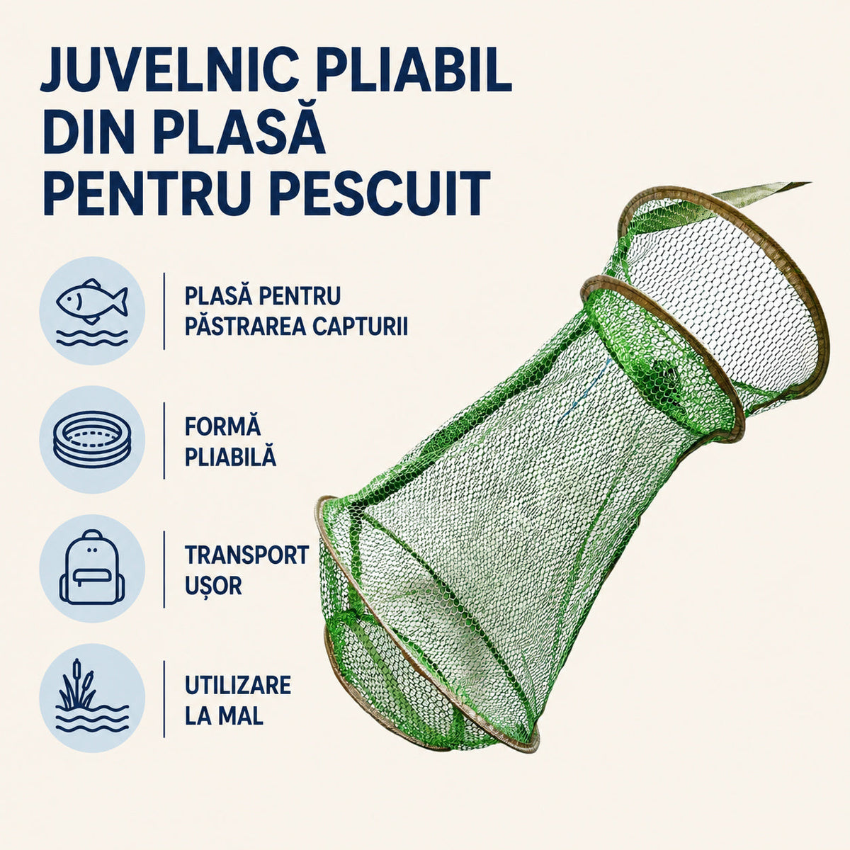 Juvelnic Pliabil din Plasă pentru Pescuit, Model 80501 – caracteristici și beneficii
