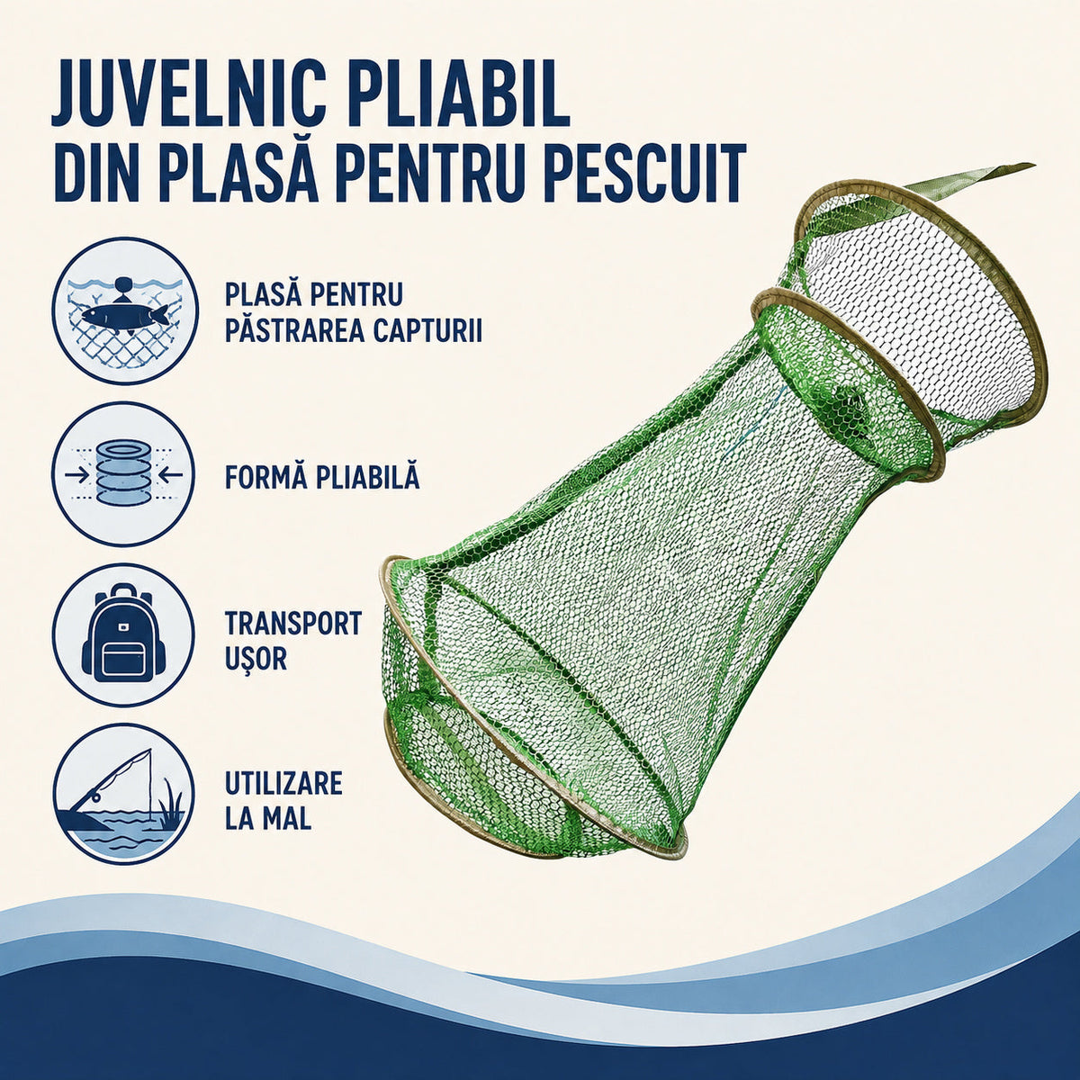 Juvelnic Pliabil din Plasă pentru Pescuit, Model 80502 – caracteristici și beneficii