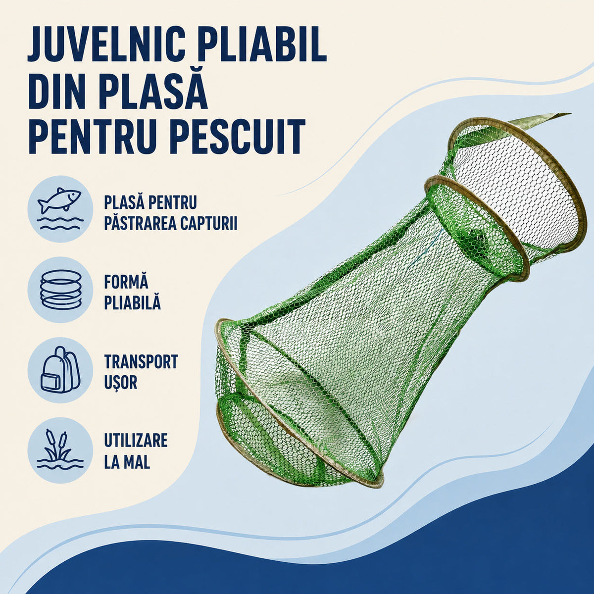 Juvelnic Pliabil din Plasă pentru Pescuit, Model 80503 – caracteristici și beneficii
