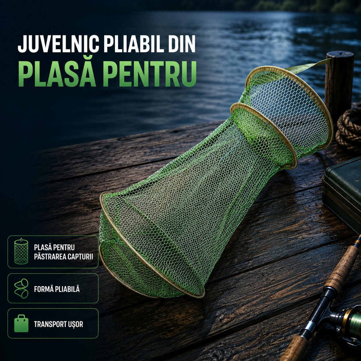 Juvelnic Pliabil din Plasă pentru Pescuit, Model 80504 – imagine principală