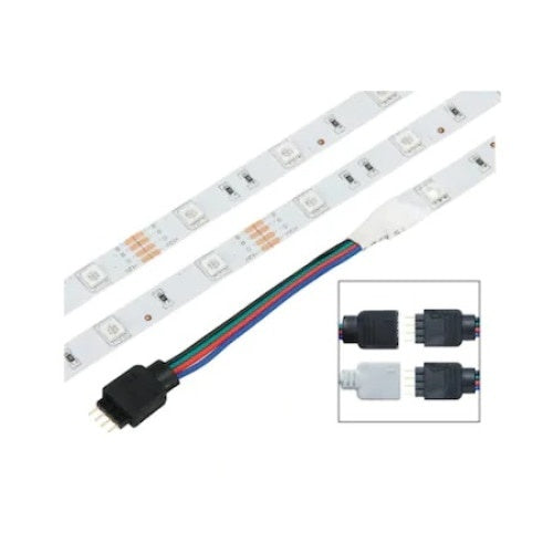 Kit Banda LED 5050 RGB FOXMAG24, Control Telefon prin Bluetooth, Exterior, 2x5m, Functie de Schimbare a Culorilor in Functie de Muzica, Lumina Multicolora, 10metri lungime, Instalare Usoara