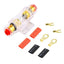 Kit cabluri subwoofer auto, lungime cablu 5M, din PVC si metal, putere 1500W, albastru/rosu