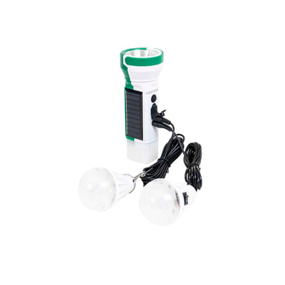 Kit lanterna cu incarcare solara si 3 tipuri de lumini LED, plus 2 becuri LED