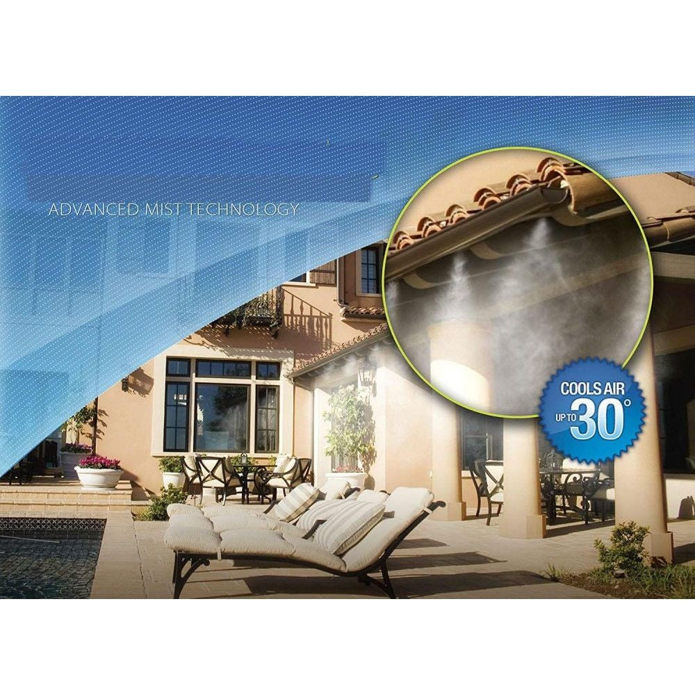 Kit pentru racire terasa cu vapori de apa prin pulverizare Patio Mistcooling + Cadou Casti telefon