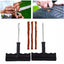 Kit unelte pentru reparartii pana roti auto, cu 6 piese, ergonomic, prindere sigura, universal, din otel si plastic, maro