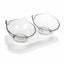 Set 2 Boluri Transparente inaltate pentru Pisici si Caini Mici, Suport inclinat 15°, 27,5x13,5 cm, Alb/Transparent