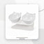 Set 2 Boluri inaltate pentru Pisici si Caini Mici, Suport inclinat 15°, Antiderapant, 28x15x10,5 cm, Alb – imagine 2