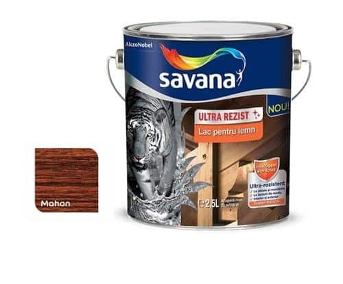 Lac pentru lemn ultrarezistent, mahon, 2.5L, finisaj lucios si protectie UV