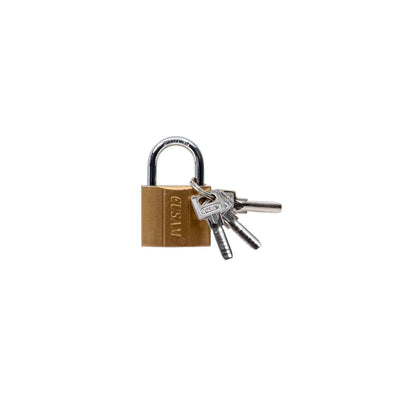 Lacat auriu 38mm cu 3 chei, rezistent si compact