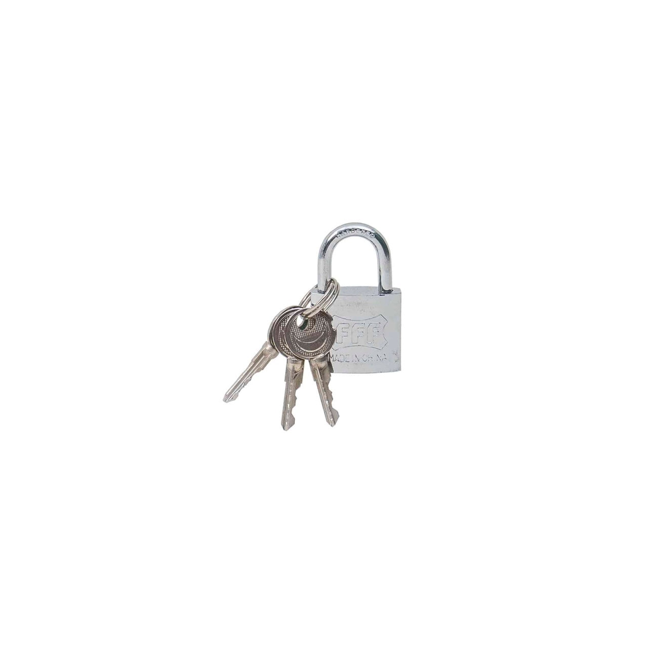 Lacat crom 32mm cu 3 chei in cruce, lungime 32mm